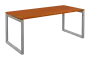 SEK-O - 18 stůl kancelářský, kovová podnož stříbrná, deska 25 mm, široký 1800 mm, třešeň šumavská